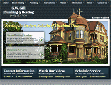 Tablet Screenshot of gwgillplumbingandheating.com